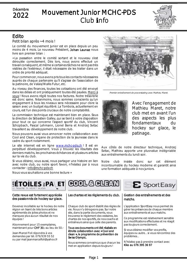 Couverture — Club Info — Décembre 2022