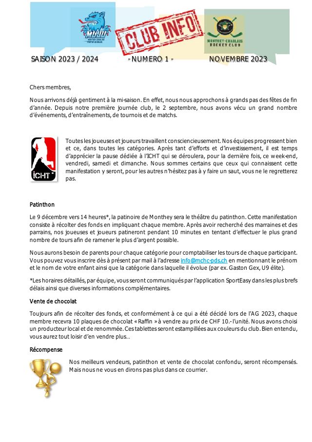 Couverture — Club Info — Novembre 2023
